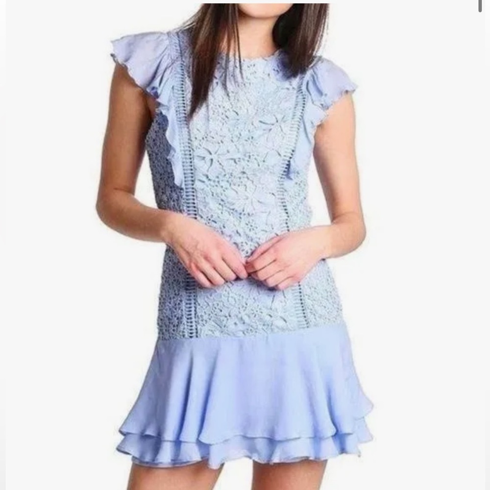 Parker Light Blue Lace Dress (size 2)